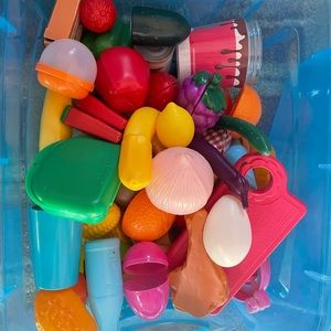 Kids pretend play vegetables and fruits assorted